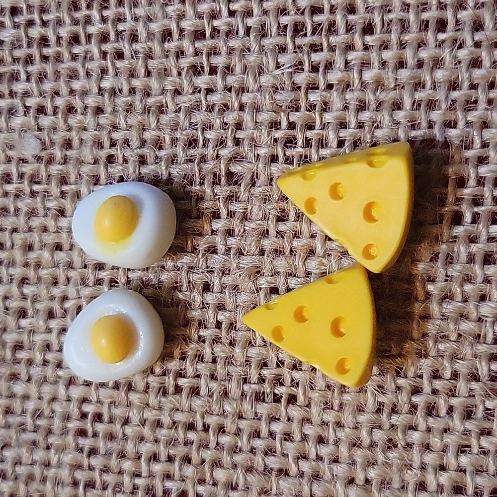 Eggs And Cheese Earrings